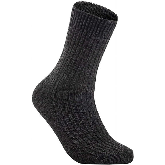 Lovely Annie Men's 5 Pairs Wool Socks One Size 7-9 Dark Gray