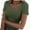 Olive green, variant on Women Short Sleeve Scoop Neck Tops Shirts Fitted Summer Tshirt Tee
