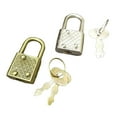 thumbnail image 3 of Vintage Padlock Lock Notebook Luggage Belt Padlock Lock with Key Locks Hardware, 3 of 4