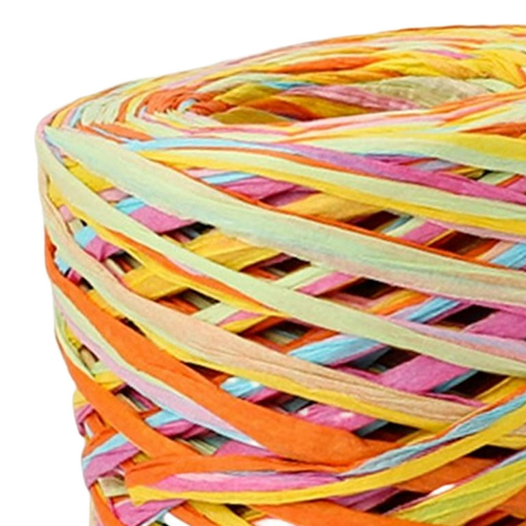 Raffia Paper Ribbon Roll Colorful for Gift Wrapping Craft Projects
