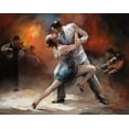 thumbnail image 2 of Haenraets, Willem 24x20 White Modern Wood Framed Museum Art Print Titled - Tango Argentino IV, 2 of 4