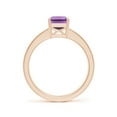 thumbnail image 2 of ANGARA Natural 1.5 Ct. Amethyst with Diamond Classic Ring in 14K Rose Gold for Women (Ring Size: 11), 2 of 8