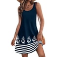 thumbnail image 1 of Vestido de verano LUXVEER 2025 para mujer sin mangas, color block, 1 of 8