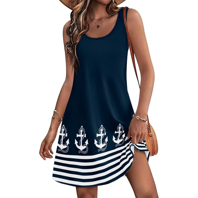 Vestido de verano LUXVEER 2025 para mujer sin mangas, color block
