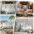 thumbnail image 5 of Green Blue Pumpkin Fall Outdoor Waterproof Pillow Covers, Thanksgiving Eucalyptus Leaves Weeping Decorative Rectangle Throw Pillowcase Sofa Cushion Sham for Patio/Couch/Chair, 20"x12" 2 Pack, 5 of 8
