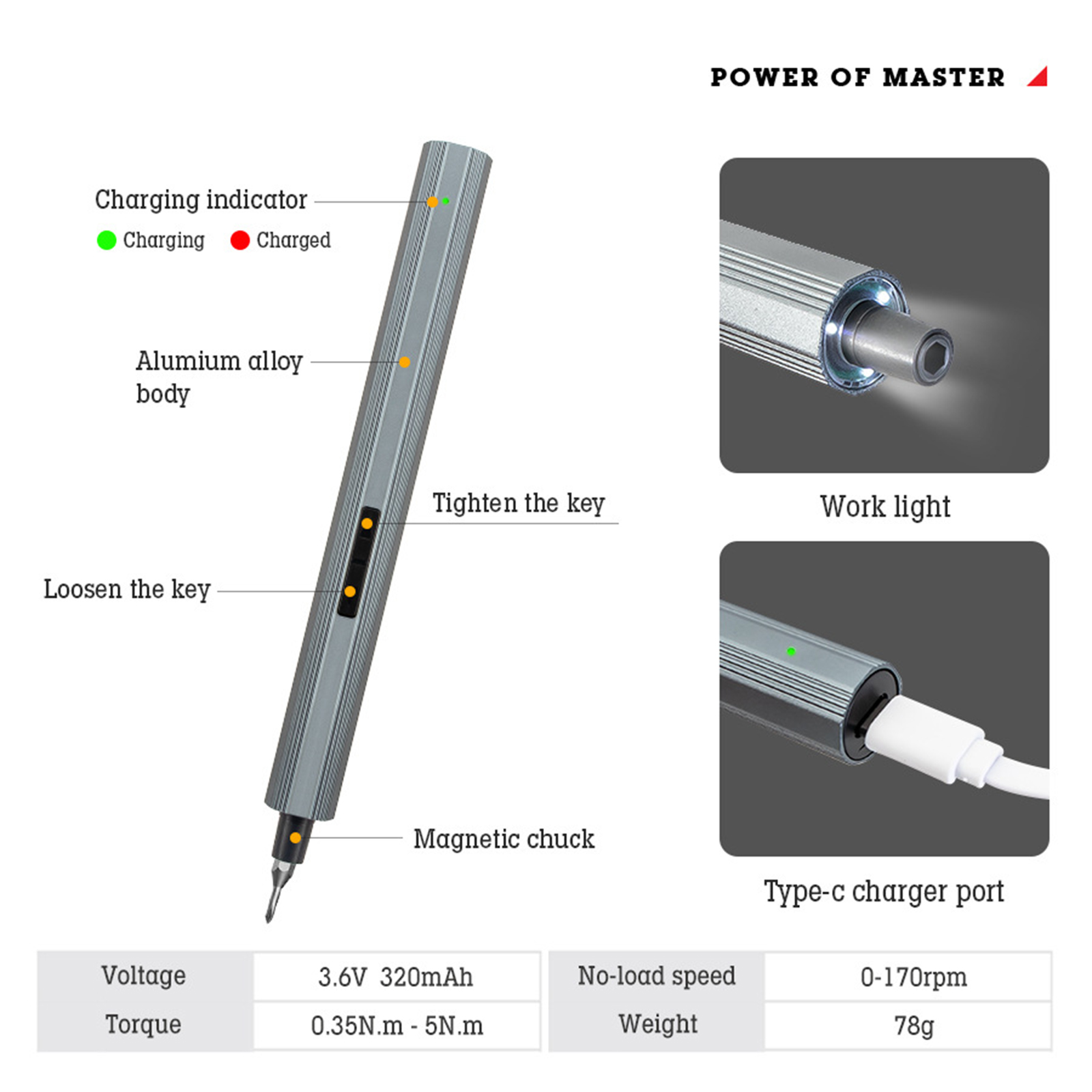 48 in 1 Electric Screwdriver Set Power Tool Screw Driver Bits with LED Light for Phone Glasses Watch PC Camera