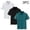 Green, variant on Boys Cotton Polo Shirts, Summer Collared 3 Piece Short Sleeve Kids School Uniform Tops Navy Size 3-4 T