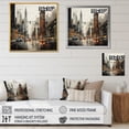 thumbnail image 4 of Designart "Rhythmic City Streets I" Cityscapes Floater Framed Wall Decor, 4 of 7