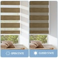 thumbnail image 6 of Keego Cordless Zebra Blinds for Windows 85% Blackout Shades Dual Layer Roller Shades for Home Bedroom Office (Tan Color, 48"W x 72"H, 6 of 9