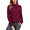Red, variant on PrettyGuide Women's Tunic Sweater Cable Knit Mock Neck Pullover Long Sweater Tops