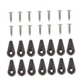 thumbnail image 4 of CRILSTYLEO 30Pcs Durable Brown Plastic Glass Small Clips for Mirror Wardrobe Cabinet Clipping, 4 of 6