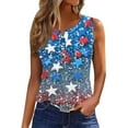 thumbnail image 2 of breaise 4th of July Tank Tops for Women Plus Size Patriotic American Flag Print Tshirts Cute Sleeveless T-shirts Cami Classic V Neck Tanks Plus size Blouses for Women, 2 of 5