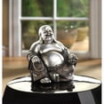 thumbnail image 2 of Zingz & Thingz Happy Sitting Buddha Statue - 5.75" - Black and Silver, 2 of 4