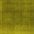 thumbnail image 1 of Ahgly Company Machine Washable Indoor Square Oriental Yellow Industrial Area Rugs, 4' Square, 1 of 4