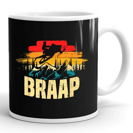 

Snowmobile Braap Moto Sled Riding Snowmobiling Gift Ceramic Mug 11oz (White;11oz)