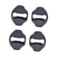 thumbnail image 2 of 4 piezas de protección para cerradura de puerta de coche, moldura protectora, accesorio interior, cubierta de cierre de cerradura de puerta de coche, negro, 2 of 8