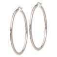 thumbnail image 3 of FJC Finejewelers 14 kt White Gold Polished Hoops 2.5mm Lightweight Tube Earrings, 3 of 5