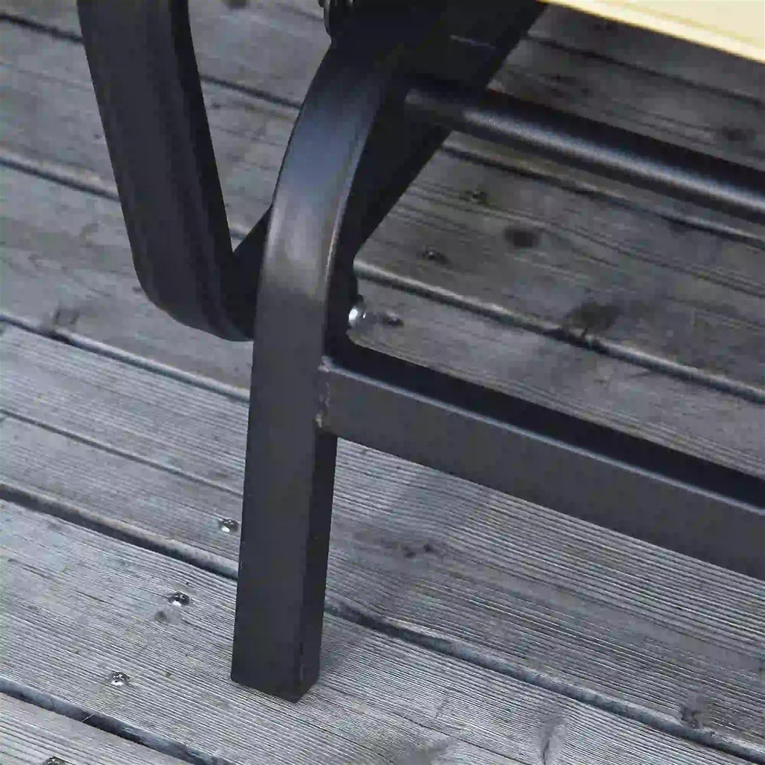 Demi Bonn Outdoor Glider Bench, 2-Person Patio Rocker Loveseat with Tufted Cushions, Steel Frame, Outdoor Glider Chairs for Porch, Garden Backyard, Beige