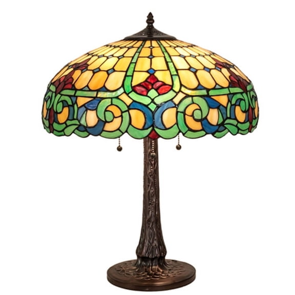 Meyda Tiffany 242088 Duffner And Kimberly Colonial 3 Light 22" Tall Buffet Table Lamp -
