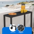 thumbnail image 2 of Dextrus 39" Rectangular Iron Plate Patio Bar Table with Sturdy and Weather-Resistant Features, Gray, 2 of 6