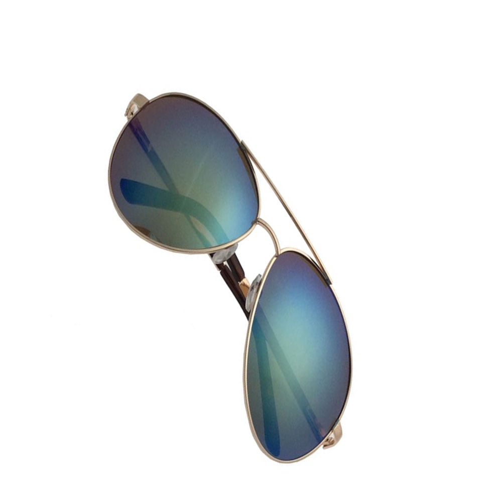 grinderPUNCH Big Wide XL Oversized Frame Aviator Mirror Men Sunglasses, Green