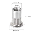 thumbnail image 2 of Unique Bargains 10-32 Écrous Rivets en Alliage d'Aluminium Tête Plate Filetée Écrou Argent 50 Pcs, 2 of 5