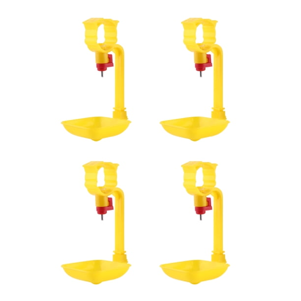4pcs Gallina Pájaro Pollo, Aves De Corral Agua Bebedero Bebedero Alimentador Plástico Pollo Agua Beber Tazas Gallina Pájaro Bebedero Automático, Alimentadores Automáticos