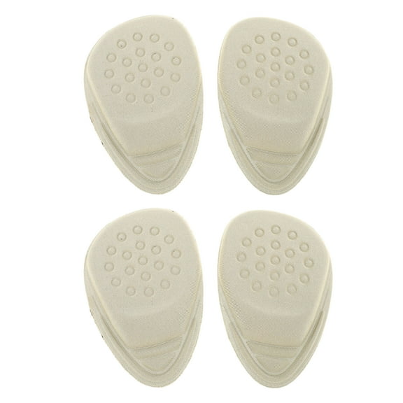 Unique Bargains 2 Pairs Soft Pointed Head Shock-absorbing Forefoot Insole Pads Apricot