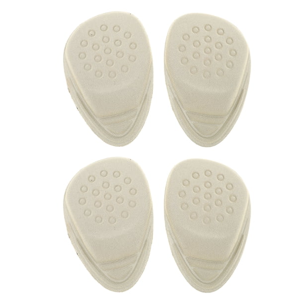 Almohadillas de plantilla para el antepié absorbentes de choque de cabeza puntiaguda, 2 pares, color albaricoque