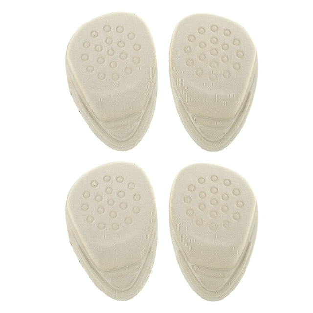 Almohadillas de plantilla para el antepié absorbentes de choque de cabeza puntiaguda, 2 pares, color albaricoque