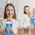 thumbnail image 5 of Color Land Slushy Cup, 350ML Green TIKTOK Frozen Magic Squeeze Cup, Ice Cream Maker Cup with Lid & Straw for DIY Cool Drinks（GREEN）, 5 of 8