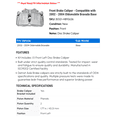 thumbnail image 2 of Front Brake Caliper - Compatible with 2002 - 2004 Oldsmobile Bravada Base 2003, 2 of 2