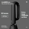thumbnail image 4 of Ring Buckle Design 20 Rib Fully Automatic Umbrella for Men Folding Extra Large Strong Strong WOMEN'S Sunshade Double Umbrella Navy Blue, 4 of 5