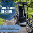 thumbnail image 3 of Ready Covers PediCruiser Two-Wheel Stroller Wheelchair, Black, 3 of 6