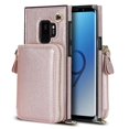 thumbnail image 1 of Funda tipo cartera para Samsung S9 con tarjetero y correa para el hombro para mujer, 1 of 5