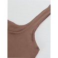 thumbnail image 3 of Womens Sleeveless Tanks Strappy Square Neck Skinny Cami Tops Basic Workout Fitness Crop Tank Top, 3 of 6