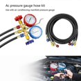 thumbnail image 4 of Manifolds Gauges Hose with Valves Tension Hose, HVAC Refrigeration Charging Hoses for HVAC R12 R502 R22, 4 of 5