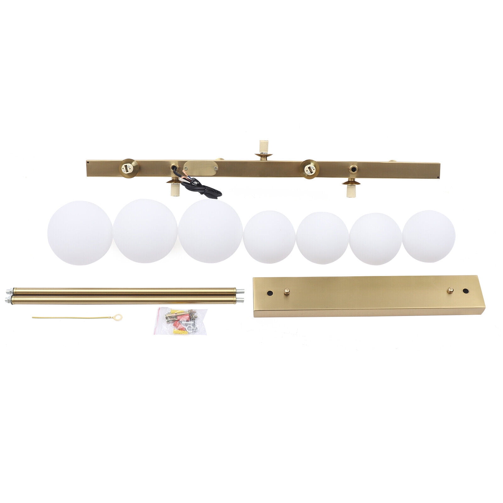 Glass Ball Bubble Chandelier 7-Light LED Pendant Lamp Ceiling Light Fixture Gold