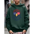 thumbnail image 3 of Mikrdoo Kid Boys Independence Day Tops Cool Eagle Print American Flag Long Sleeve Sweatshirt Outdoor Hooded From 5T-14Y, 3 of 8