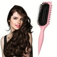 thumbnail image 2 of Curly Hair Styling Brush for Women - Ergonomic, Bristle Comb with Comfort Grip Handle for Bouncy Curls & Hairstyles, Curly Hair Brush, 2 of 15