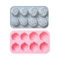 thumbnail image 2 of Molde de silicona con forma de rosa de 8 cavidades para chocolate, caramelos, jabón, resina y manualidades, 2 of 5