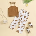 thumbnail image 2 of Youmylove Toddler Girls Sleeveless Vest T Shirt Tops Leopard Prints Pants Outfits Toddler Girl Clothes, 2 of 6