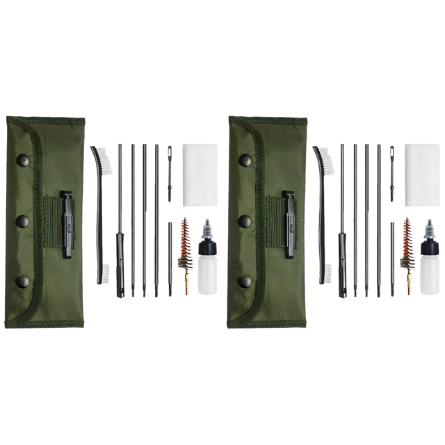 12 Unids/set Kit Limpieza Pistola Limpiador Juego Cepillos para Rifle .22LR .223 .257