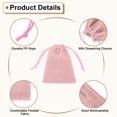 thumbnail image 4 of 20pcs Flocked Cloth Drawstring Bag 2.8 x 3.5 Inch Jewelry Flocked Pouches Gift Bags for Wedding Party Favor Candy Jewelry Packaging Organizing Storage, Pink, 4 of 7
