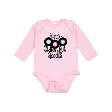 

Inktastic Oldies but Goodies Records and Music Notes Gift Baby Boy or Baby Girl Long Sleeve Bodysuit