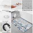 thumbnail image 4 of Kitchen Rugs and Mats,Gnome Nautical Coral Summer Beach Starfish 2 Piece Anti Fatigue Area Runner Rug Set Comfort Standing Floor Mat,Vintage Wood Board Non Slip Absorbent Doormats for Laundry, 4 of 6