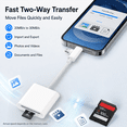 thumbnail image 4 of SD Card Reader for iPhone 17 16 15 Pro Max Adapter USB C Compatible with Samsung Digital Camera Micro SD Memory Stick Lightning for Apple for iPad Android Transfer to Computer Flash Drive Accessories, 4 of 7