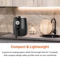 thumbnail image 3 of MOOSOO 2Qt Air Fryer 8-in-1 Hot Small Air Fryer Oven with Temp/Time Knob Control, Black, 3 of 8