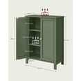 thumbnail image 4 of VASAGLE Armario de Baño, con 2 Estantes Ajustables, Gabinete con 2 Puertas, 30 x 60 x 80 cm, Verde Bosque, 4 of 6