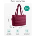 thumbnail image 2 of Tote Bag for Women, Lightweight Puffy Tote Bag with Compartments Shoulder Bag Handbag for Travel, Work, Gym, 2 of 7
